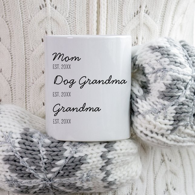 Promoted From Dog Grandparent To Human New Grandma Coffee Mug (Creator Uploaded)