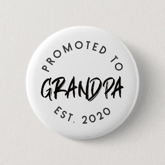 Promoted Grandpa Est.2020 6 Cm Round Badge