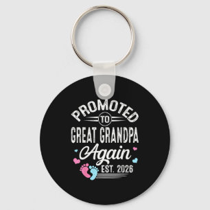 Promoted Great Grandpa Again Est Illustration Key Ring