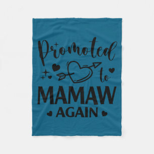 Promoted Mamaw Again Gender Reveal Artwork Fleece Blanket