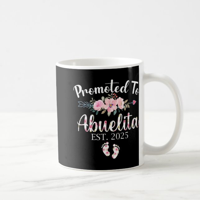 Promoted To Abuelita 2025 First Time New Grandma P Coffee Mug (Right)