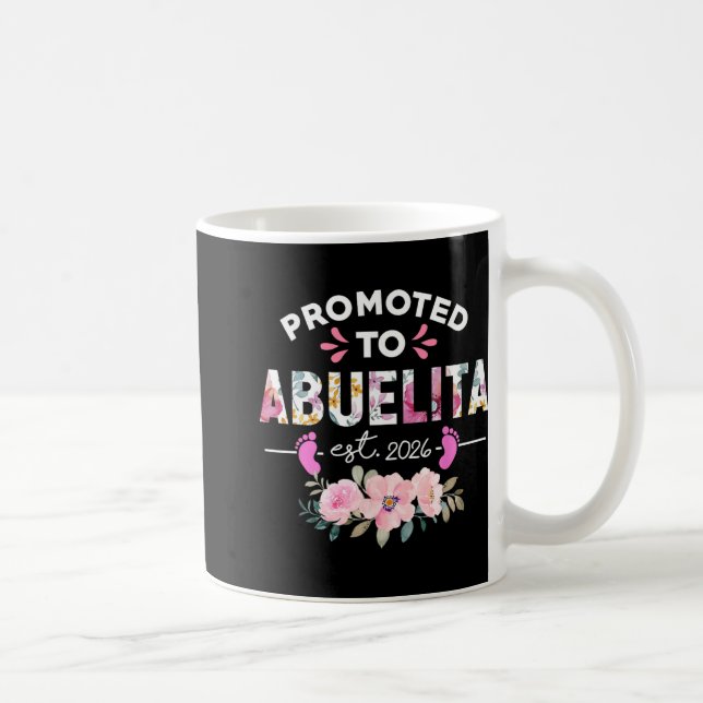 Promoted To Abuelita Est 2026 New Spanish Grandma  Coffee Mug (Right)
