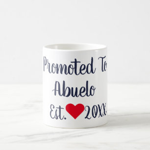 Promoted To Abuelo Navy & Red Mug