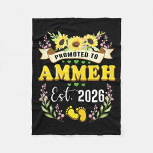 Promoted to Ammeh Aunt Est 2026 Suower Reveal Fleece Blanket