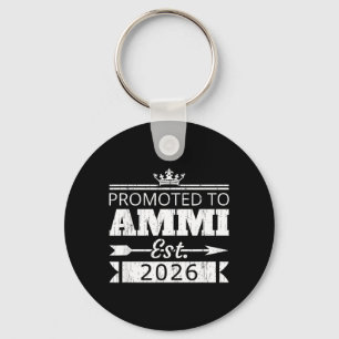 Promoted to Ammi Est 2026 New Uncle Reveal Vintage Key Ring
