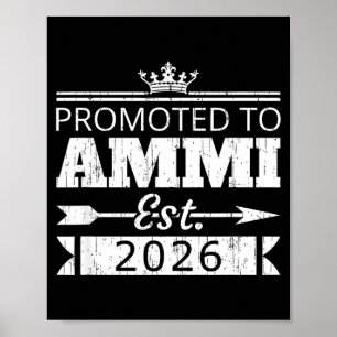 Promoted to ammi est 2026 new uncle reveal vintage poster