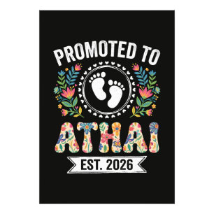 Promoted to Athai 2026 First Time Aunt Photo Print
