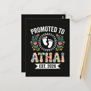 Promoted to Athai 2026 First Time Aunt Postcard