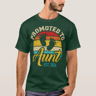 Promoted to aunt 2024 vintage retro T-Shirt