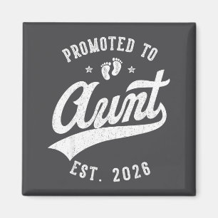 Promoted To Aunt 2026 Baby Announcement Family Mat Magnet