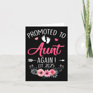 Promoted To Aunt Again Est 2025 Mothers Day Card
