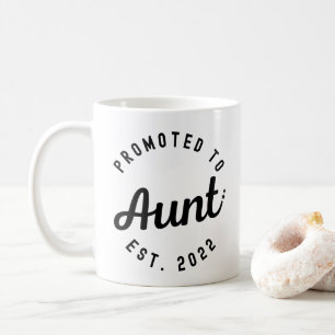 Promoted to Aunt Est. 2022 New Aunt Coffee Mug