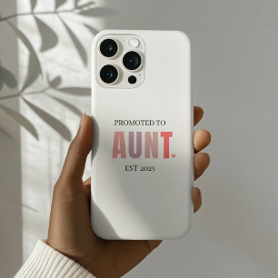 Promoted to Aunt EST 2025 with Heart iPhone 16 Pro Case
