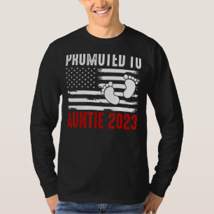 Promoted To Auntie 2023 Proud Family Baby Pregnanc T-Shirt