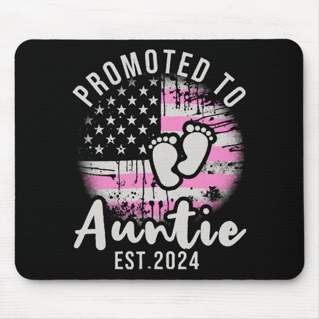 Promoted to Auntie 2024  Mouse Pad (Front)