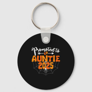 Promoted To Auntie 2025 Halloween Pregnancy Announ Key Ring