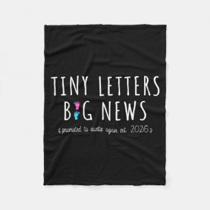 Promoted To Auntie Again 2026-2nd Baby Announcemen Fleece Blanket