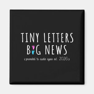 Promoted To Auntie Again 2026-2nd Baby Announcemen Magnet