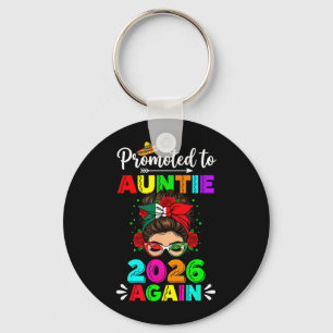 Promoted to Auntie Again 2026 Cinco De Mayo Fun Key Ring