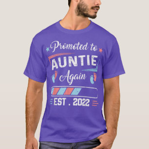 Promoted To Auntie Again Est 2022 Pregnancy Announ T-Shirt