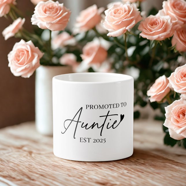 Promoted to Auntie EST 2025  | First-Time Auntie Espresso Cup (Creator Uploaded)