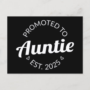 Promoted To Auntie Est. 2025 I Postcard