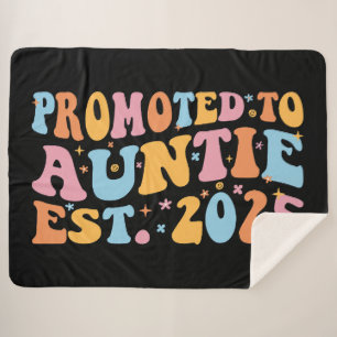 Promoted To Auntie Est. 2025 III Sherpa Blanket