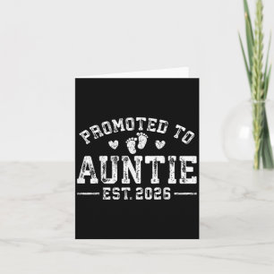 Promoted To Auntie Est 2026 Auntie To Be 1st Time  Card