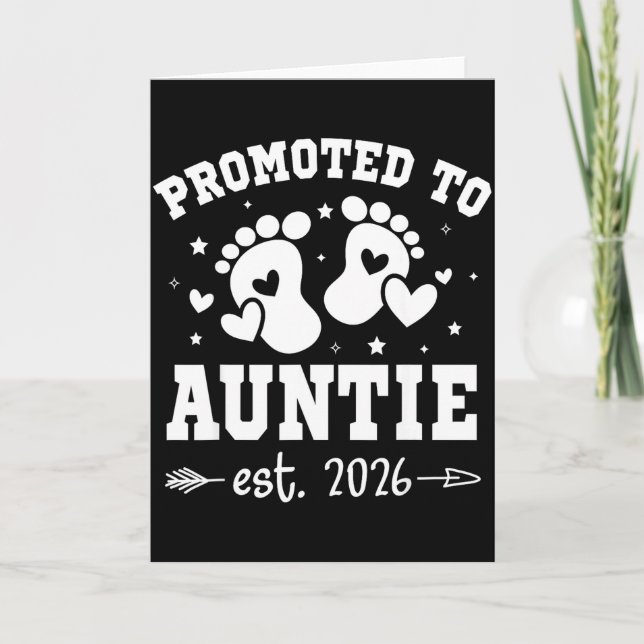 Promoted To Auntie Est 2026 Going To Be Aunt Annou Card (Front)