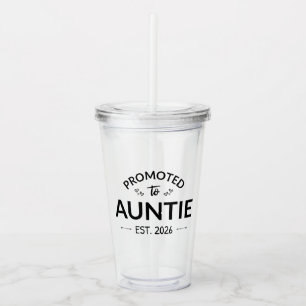 Promoted To Auntie Est. 2026 II Acrylic Tumbler