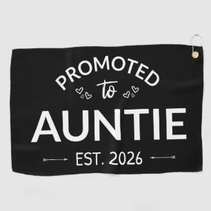 Promoted To Auntie Est. 2026 II Golf Towel