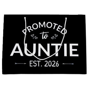 Promoted To Auntie Est. 2026 II Large Gift Bag