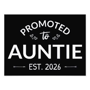 Promoted To Auntie Est. 2026 II Photo Print