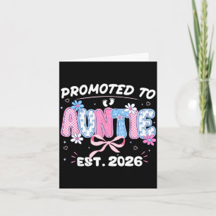 Promoted to auntie est 2026 new aunt pregnancy card