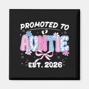 Promoted to Auntie Est 2026 New Aunt Pregnancy Magnet
