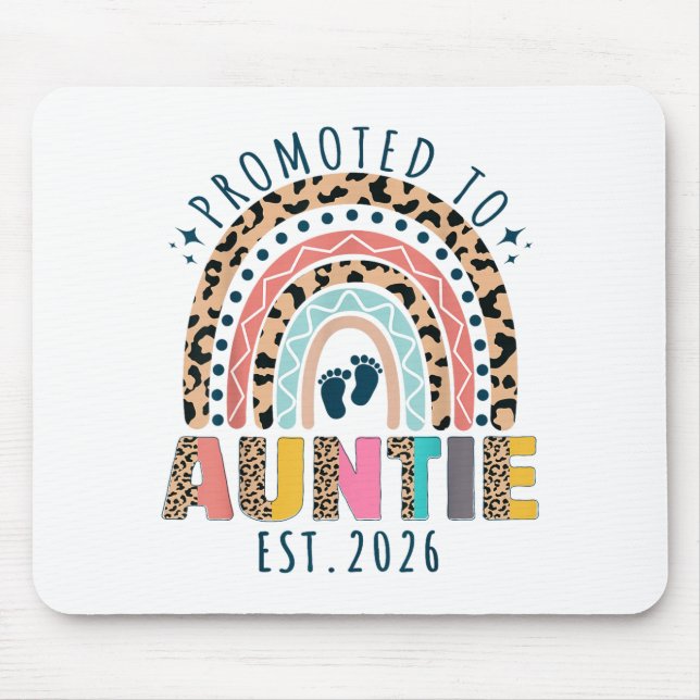 Promoted To Auntie Est 2026 Soon To Be Aunt First  Mouse Pad (Front)