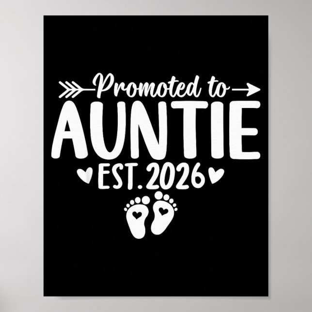 Promoted To Auntie Est 2026 Soon To Be New Aunt Ba Poster (Front)