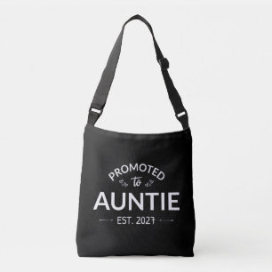 Promoted To Auntie Est 2027 New Aunt II Crossbody Bag