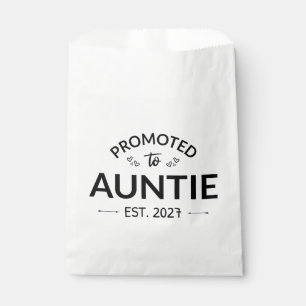 Promoted To Auntie Est 2027 New Aunt II Favour Bag