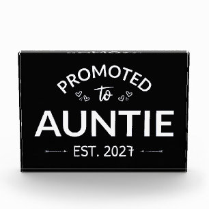 Promoted To Auntie Est 2027 New Aunt II Photo Block