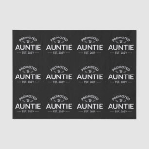 Promoted To Auntie Est 2027 New Aunt II Tissue Paper