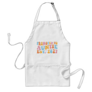Promoted To Auntie Est 2027 New Aunt Standard Apron