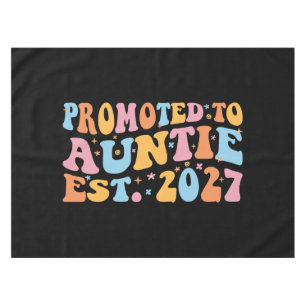 Promoted To Auntie Est 2027 New Aunt Tablecloth