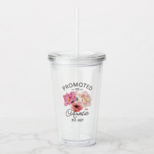 Promoted To Auntie Est 2027 New Aunt VI Acrylic Tumbler