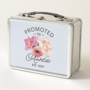 Promoted To Auntie Est 2027 New Aunt VI Metal Lunch Box