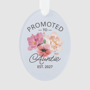 Promoted To Auntie Est 2027 New Aunt VI Ornament