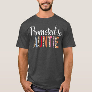 Promoted To Auntie Pregnancy Announcement Leopard  T-Shirt