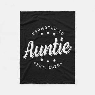 Promoted To Auntie Pregnancy Birth Announcement Es Fleece Blanket