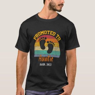 Promoted To Auntie Vintage Mother's Day Funny T-Shirt