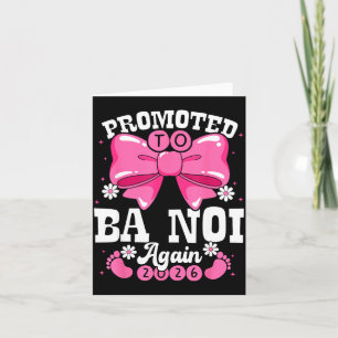 Promoted to Ba NOI Again 2026 Cute Pink Bow Card